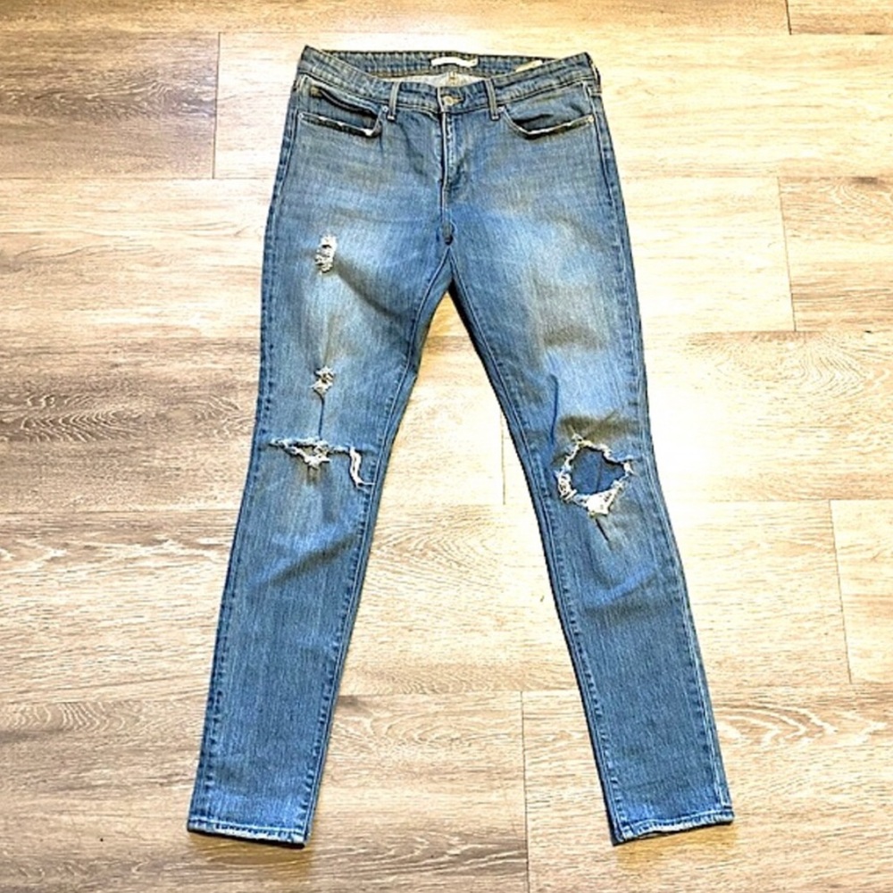 LEVI’S 711 Skinny - Denim Blue Jeans - Size 30 x 32 - Distress